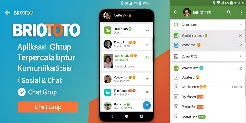 Tampilan antarmuka BRIOTOTO yang menarik saat melakukan chat grup.