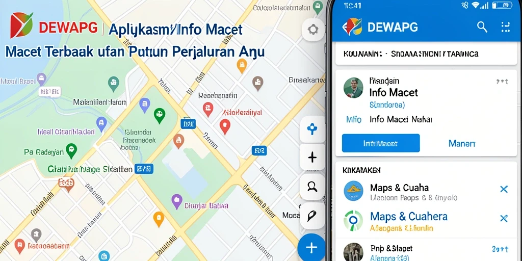 Antarmuka DEWAPG menampilkan informasi kemacetan dan cuaca dengan jelas.