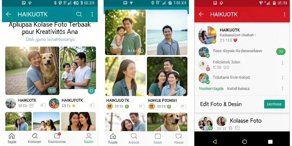 Tampilan antarmuka kolase foto di HAIKUOTK yang menarik.