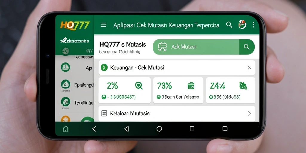 Tampilan antarmuka aplikasi HQ777 yang intuitif untuk cek mutasi.