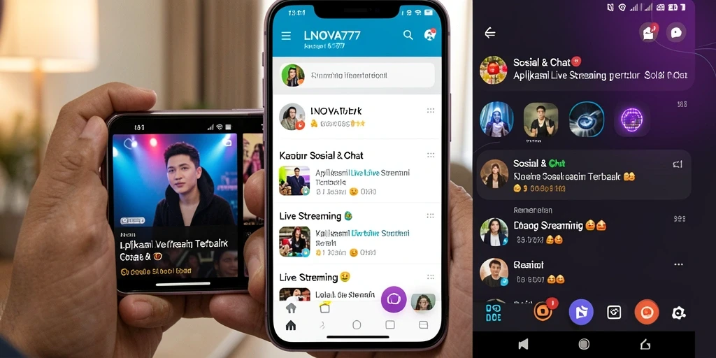 Antarmuka LNOVA777 yang menarik dan fungsional saat live streaming.