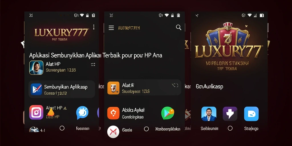 Antarmuka LUXURY777 yang intuitif untuk menyembunyikan aplikasi dengan mudah.