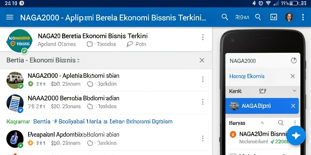 Antarmuka NAGA2000 menampilkan berita dan analisis ekonomi terkini.