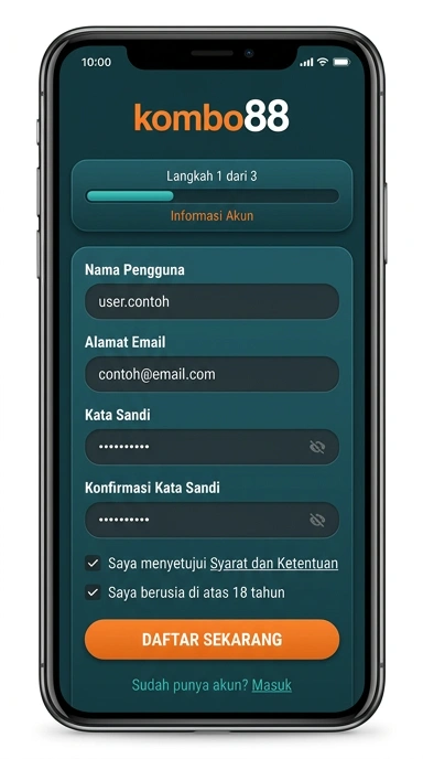 Daftar Akun Baru di kombo88 Dengan Mudah